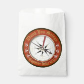 Pirate Verjaardag Jolly Roger Compass Bedankzakje (Voorkant)