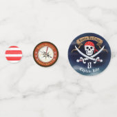 Pirate Verjaardag Jolly Roger Confetti (Voorkanten)