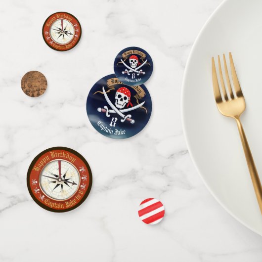 Pirate Verjaardag Jolly Roger Confetti (Groep)