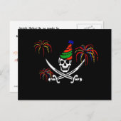Pirate Verjaardag Kostuum Party Invitation Briefka Uitnodiging Briefkaart (Voorkant / Achterkant)