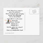 Pirate Verjaardag Kostuum Party Invitation Briefka Uitnodiging Briefkaart (Achterkant)