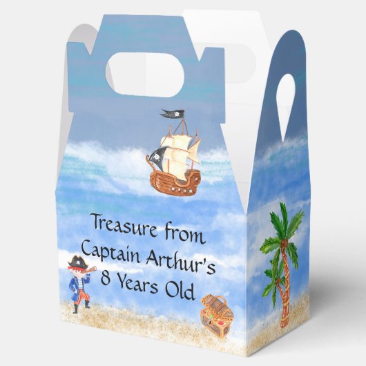 Pirate verjaardag thema feest schatkist bedankdoosjes (Geopend)