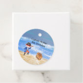 Pirate verjaardag thema feestschat papegaai bedankjes labels (In situ)