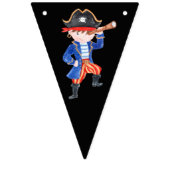 Pirate verjaardag thema feestschat papegaai vlaggetjes (Eerste vlag)