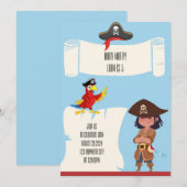 PIRATE VERJAARDAG UITNODIGING (Voorkant / Achterkant)