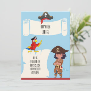 PIRATE VERJAARDAG UITNODIGING