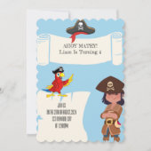 PIRATE VERJAARDAG UITNODIGING VOOR JONGENS (Voorkant)