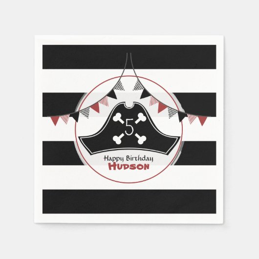 Pirate Verjaardags Servetten (Voorkant)