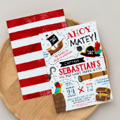 Pirate verjaardagsfeest kaart