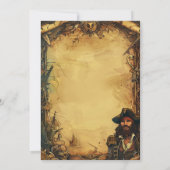  Pirate Verjaardagsfeestje Ahoy Matey Oude Kaart (Achterkant)