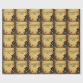  Pirate Verjaardagsfeestje Ahoy Matey Oude Kaart Cadeaupapier (Vlak)