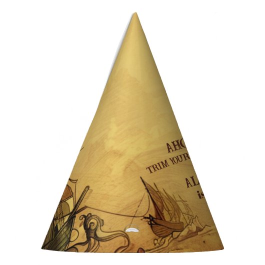  Pirate Verjaardagsfeestje Ahoy Matey Oude Kaart Feesthoedjes (Links)