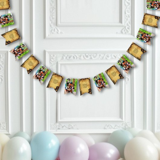 Pirate Verjaardagsfeestje Ahoy Matey Oude Kaart Vlaggetjes