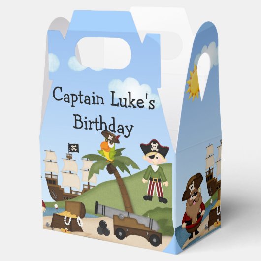 Pirate Verjaardagsfeestje Loot Goodie Favor Box Bedankdoosjes (Geopend)
