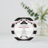 Pirate verjaardagsfeestje ronde uitnodiging (Staand voorkant)