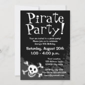 Pirate verjaardagsfeestje uitnodigingen voor kinde (Voorkant)