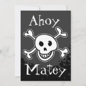 Pirate verjaardagsfeestje uitnodigingen voor kinde (Achterkant)