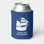 Pirate verjaardagsfeestje Zeilboot Dank u Blikjeskoeler (Blikje Achterkant)