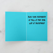 #pirate verjaardagskaart van dalDesignNZ Kaart (Binnen)