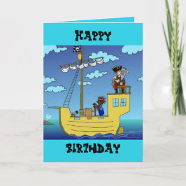 #pirate verjaardagskaart van dalDesignNZ Kaart