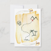 Pirate verjaardagsuitnodiging voor kinderen kaart (Achterkant)