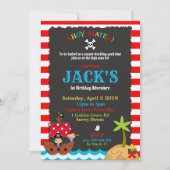 Pirate verjaardagsuitnodigingen Pirate Party Boy Kaart (Voorkant)