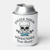 Pirate verpleegster geeft je boek over blikjeskoeler (Blikje Voorkant)