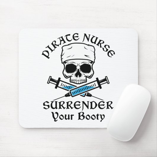 Pirate verpleegster geeft je boek over muismat (Met muis)