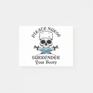 Pirate verpleegster geeft je boek over post-it® notes