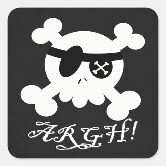 Pirate Vierkante Sticker (Voorkant)
