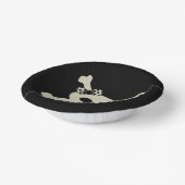 Pirate Vlag Schedel en Crossbones Zwart Papier Kom (Gebogen)