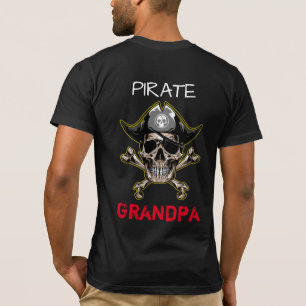 Pirate Volwassen SCHEDEL Crossbones Opa T-shirt