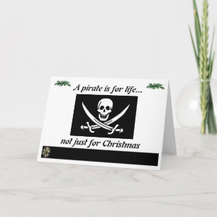 Pirate voor het leven feestdagen kaart