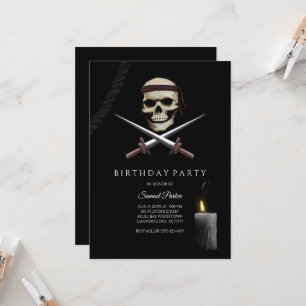 Pirate vrijgezellenfeest - piratenthema kaart