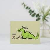 Pirate vs. Dinosaur Briefkaart (Staand voorkant)