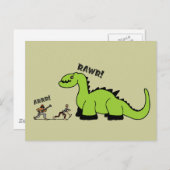 Pirate vs. Dinosaur Briefkaart (Voorkant / Achterkant)