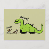 Pirate vs. Dinosaur Briefkaart (Voorkant)