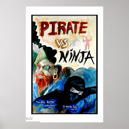 PIRATE vs. NINJA Poster (Voorkant)