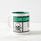 Pirate Warning Tweekleurige Koffiemok (Voorkant links)