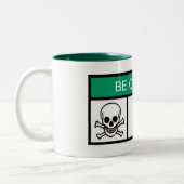 Pirate Warning Tweekleurige Koffiemok (Links)