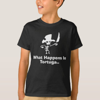 Pirate wat gebeurt in tortuga t-shirt