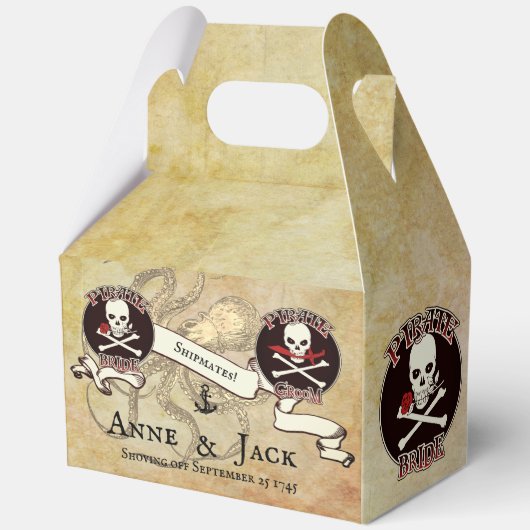 Pirate Wedding Bedankdoosjes (Achterkant)