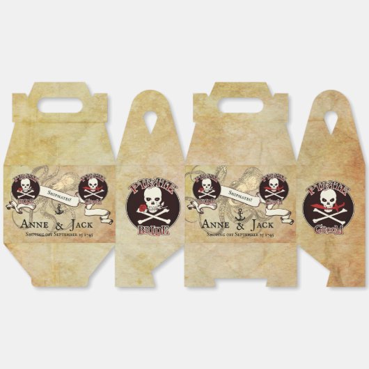 Pirate Wedding Bedankdoosjes (Ongevouwen)