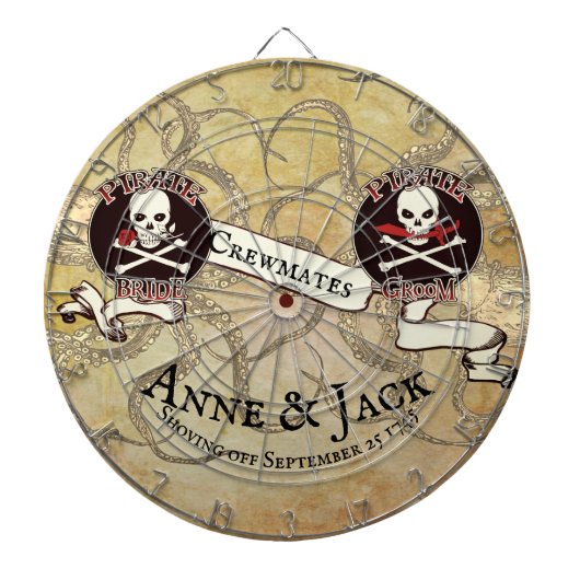 Pirate Wedding Dartbord (Voorkant)