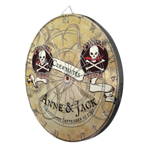 Pirate Wedding Dartbord (Voorkant Rechts)
