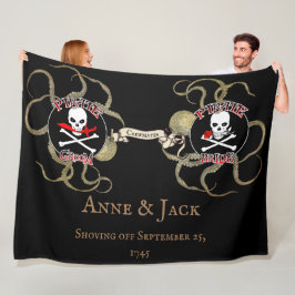 Pirate Wedding Fleece Deken