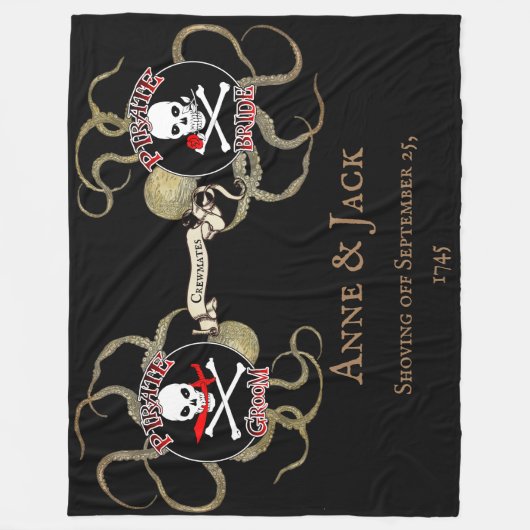 Pirate Wedding Fleece Deken (Voorkant)