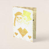 Pirate Wedding Gold Foil Passport Folie Kaart (Voorkant)