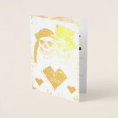 Pirate Wedding Gold Foil Passport Folie Kaart (Voorkant)