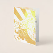 Pirate Wedding Gold Foil Passport Folie Kaart (Voorkant)